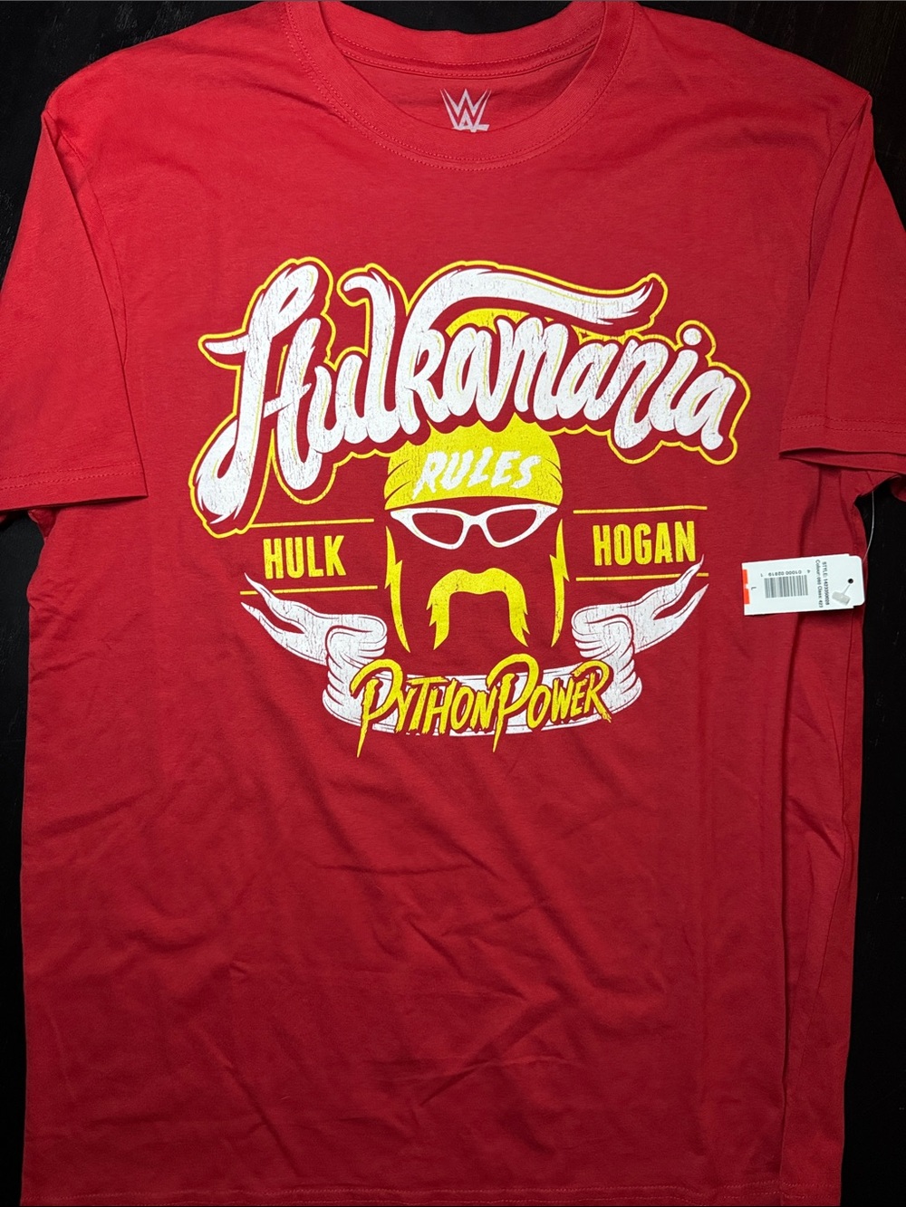 WWE Red Hulkamania Rules Python Power Graphic Tee - Picture 4 of 4